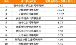 会计事务所排名,行业巨头争霸格局解析